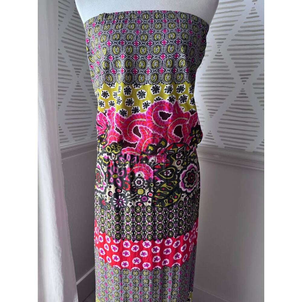 Anthropologie Uncle Frank Small Strapless Drop Waist Boho Maxi Dress - Picture 4 of 10